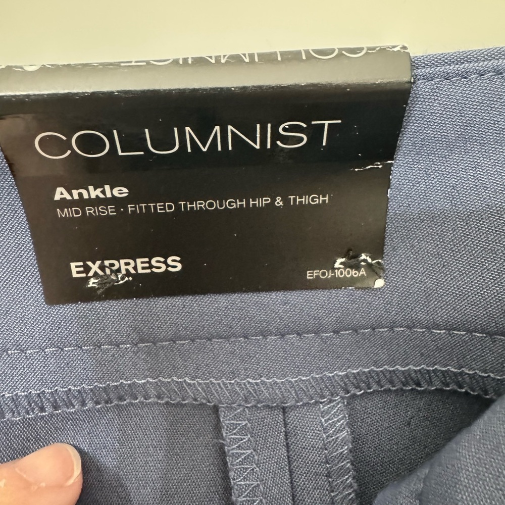 Express Columnist Ankle Pants in Blue